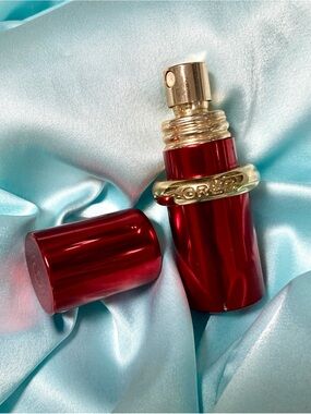 Cabaret EDP Gres Perfume Red Compact Travel Atomizer with Gold Accent Vintage